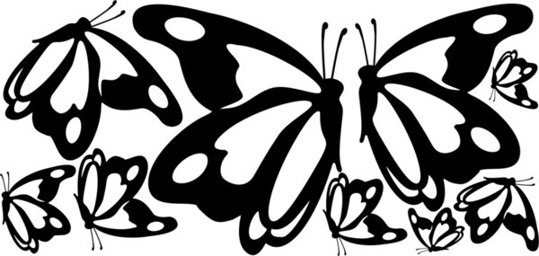 Schmetterlinge zur freien Anordnung - Tiermotive - Dekoration