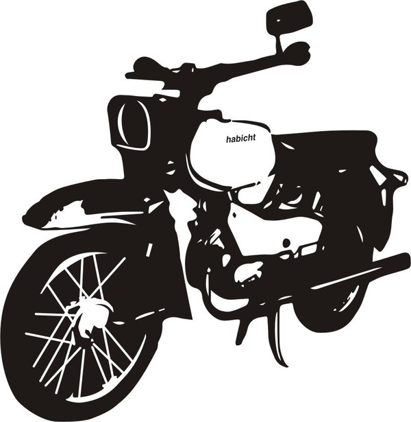 Wandtattoo - Simson - HABICHT - Motorroller