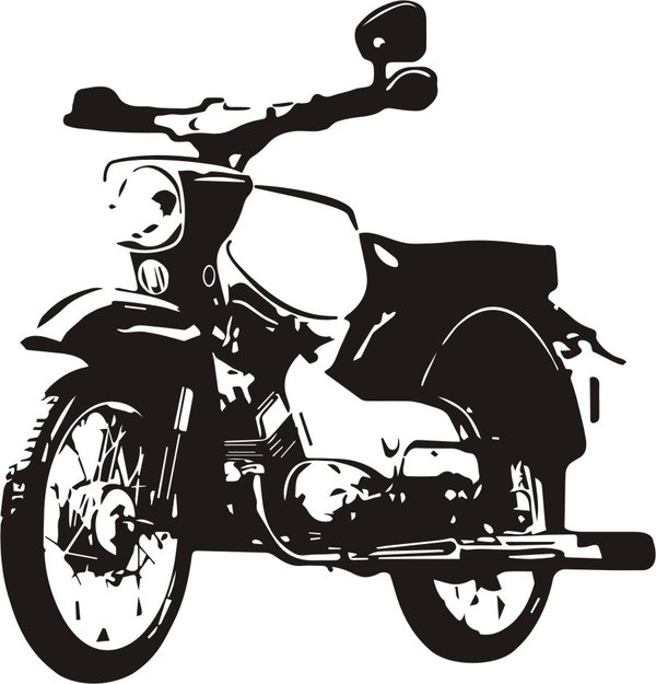Wandtattoo - Simson -  Sperber - Motorroller