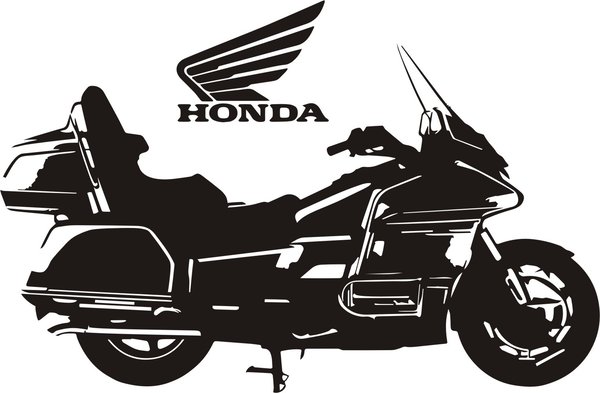 Wandtattoo - Honda Gold Wing - Motorrad
