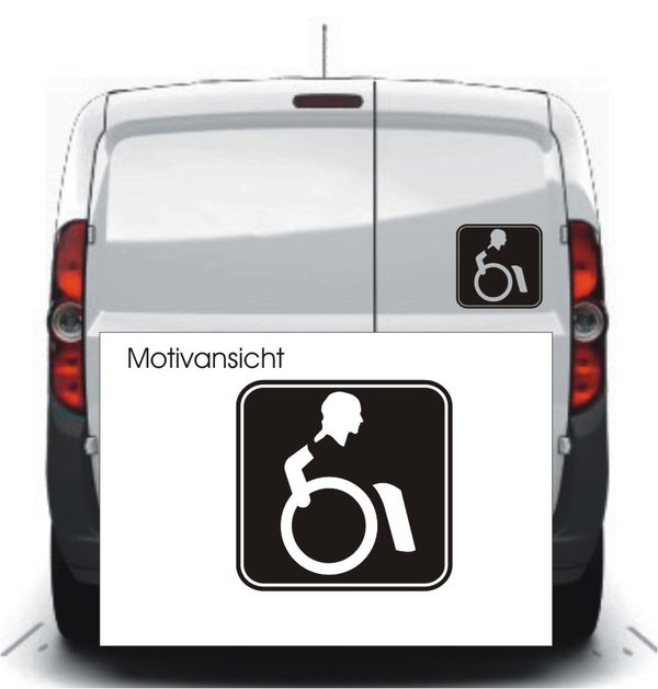 Rollstuhlfahrer - Hinweiszeichen - Frau/Mann - Rollstuhl