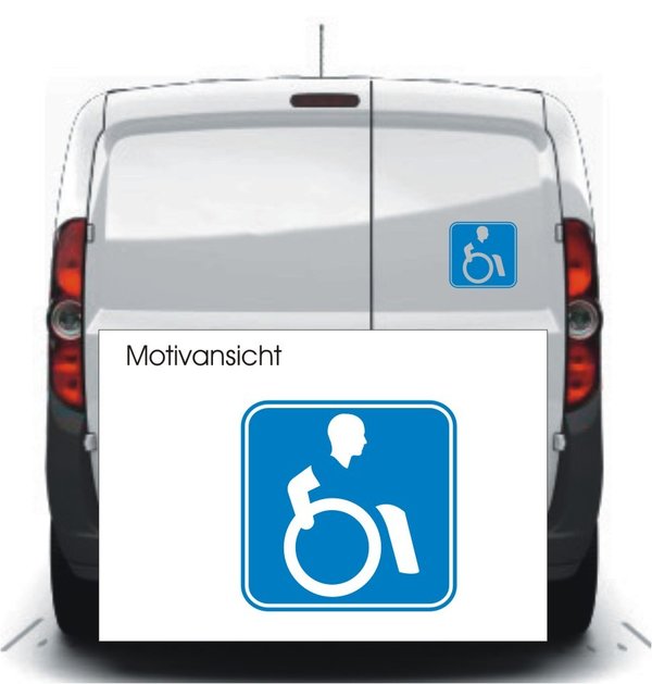Rollstuhlfahrer - Hinweiszeichen - Frau/Mann - Rollstuhl