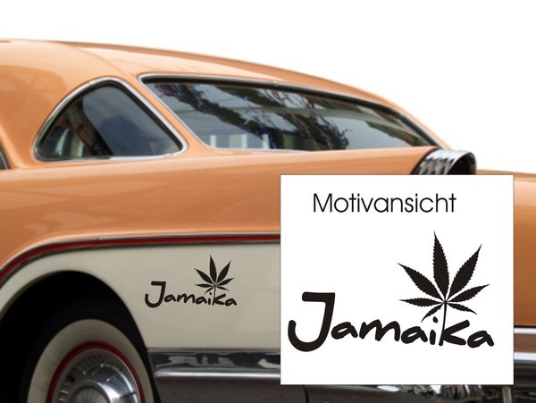 Jamaika - Marihuana - Cannabis - Jamaica - Autoaufkleber
