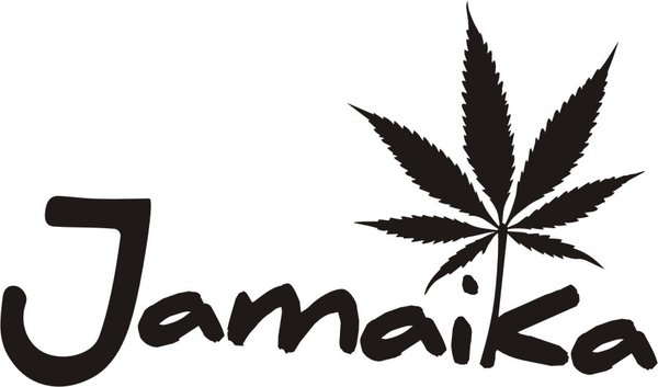 Jamaika - Marihuana - Cannabis - Jamaica - Autoaufkleber