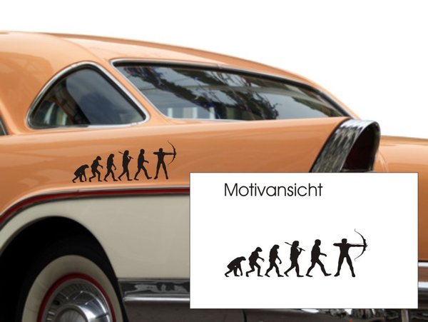 Evolution BOGENSCHIEßEN - Sport - Autoaufkleber