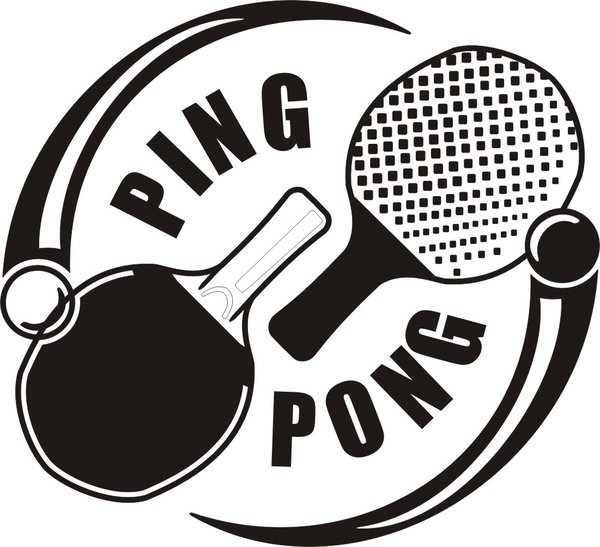 Ping Pong - Sport - Tischtennis -  Wandtattoo