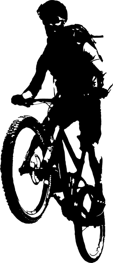 Mountainbike - Downhill - MTB - Fahrrad - Sportmotiv - Autoaufkleber