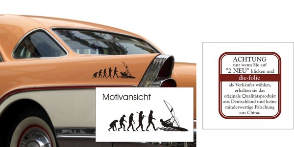 Evolution SURFEN - Sportmotiv - Autoaufkleber