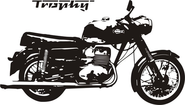 DDR Motorrad - TROPHY - Oldtimer - Autoaufkleber