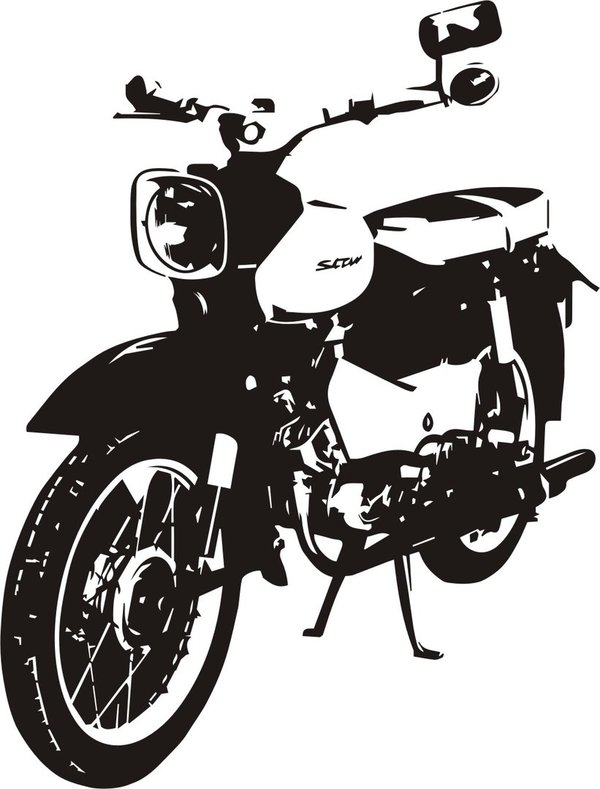 Autoaufkleber - DDR Moped - Motorroller - Oldtimer