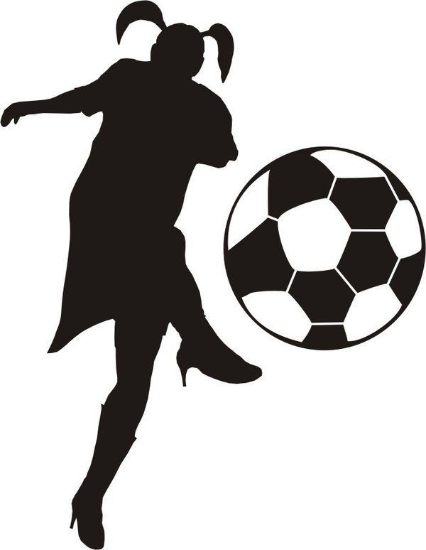 Frauenfußball - Sport - Fußball - Wandtattoo
