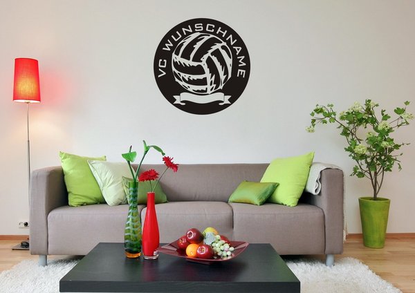 VC - Volleyball - Wunschname - Wandtattoo
