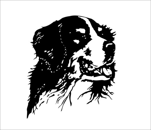 Berner Sennenhund - Hund - Aufkleber - Autoaufkleber