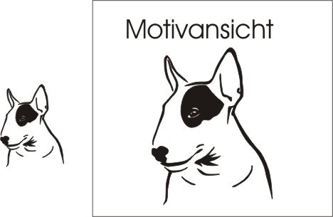 Bull Terrier - Terrier - Einzelmotiv - Aufkleber - Autoaufkleber