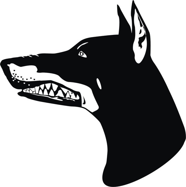 Autoaufkleber - Hund - Dobermann - Wachhund