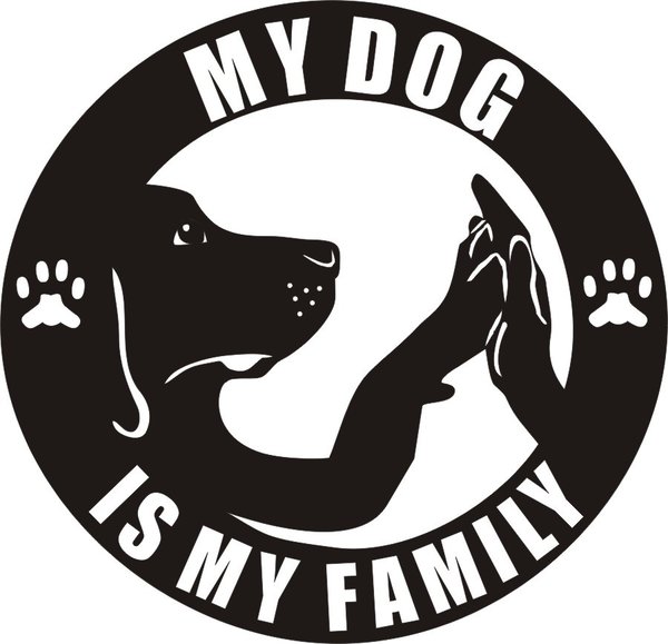 My dog is my family - Hunde - Autoaufkleber
