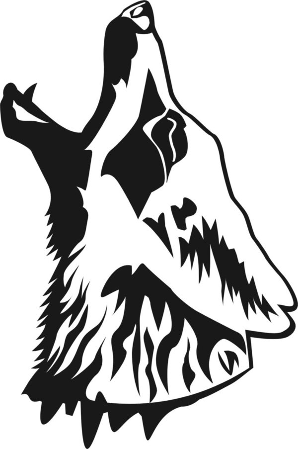 Wolf - Raubtier - Wolfsheulen - Tiermotiv - Wandtattoo