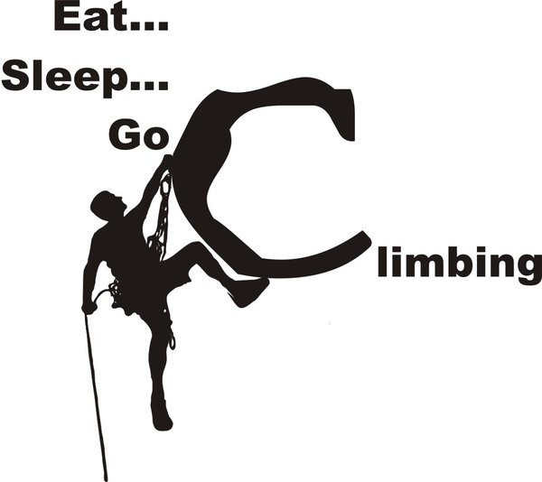 "Eat... Sleep... Go Climbing" - Klettern - Wandtattoo