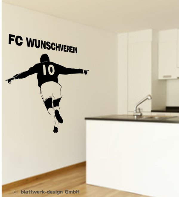 FC Wunschverein - Fußballverein - Fußball - Wandtattoo