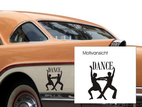 DANCE - Paar - Dancing - Tanzen - Autoaufkleber