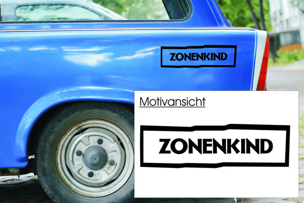 Zonenkind - DDR - Ostdeutschland - Autoaufkleber