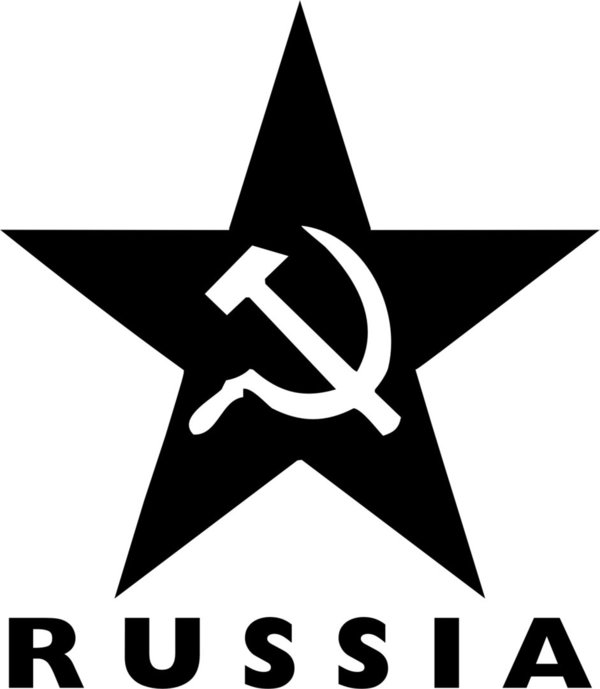 Russia - Stern - CCCP - Autoaufkleber