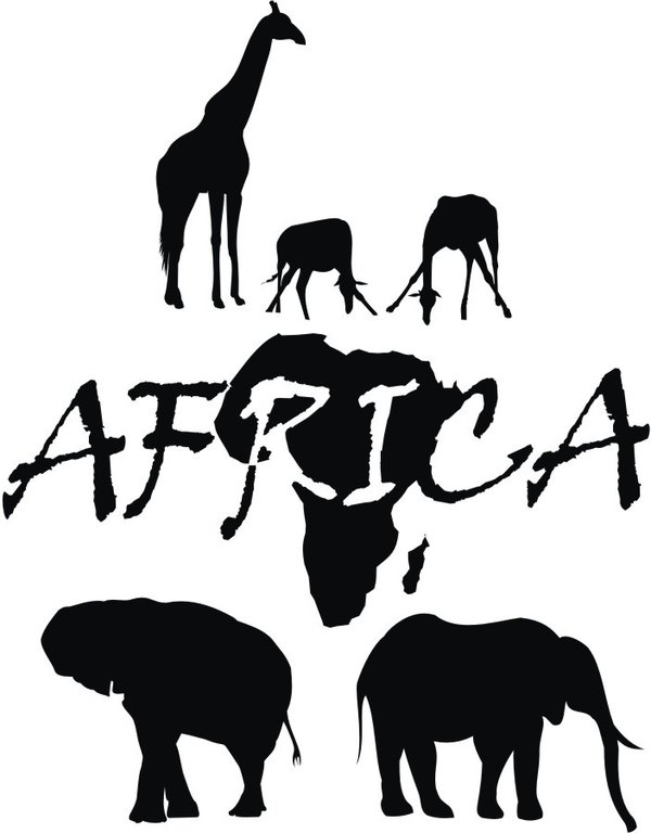Africa - Savanne - Tiermotive - Kontinent - Wandtattoo