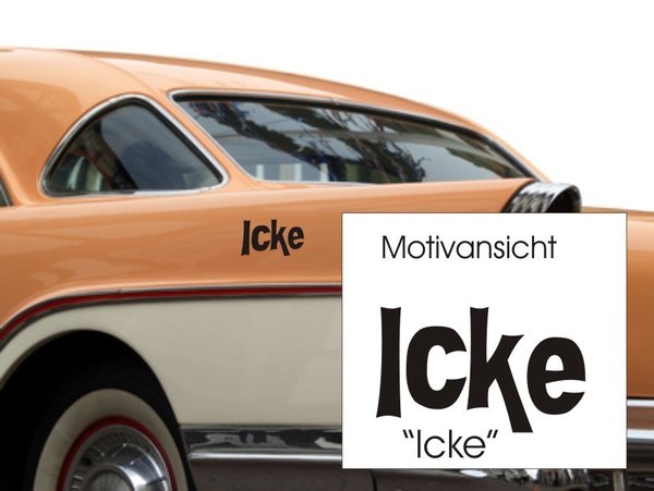 "Icke" - Berliner - Mundart - Autoaufkleber