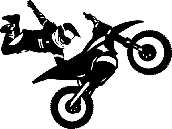 Wandtattoo - 'Motocross Action' – Cross -Motorrad