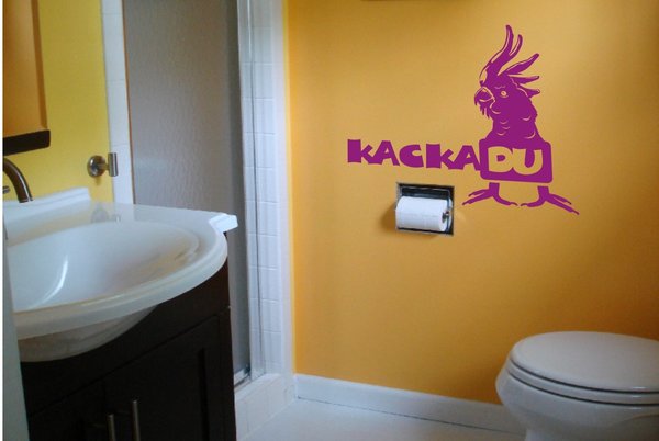 "KackaDu" - Kakadu - Vögel - Bad - WC - Wandtattoo